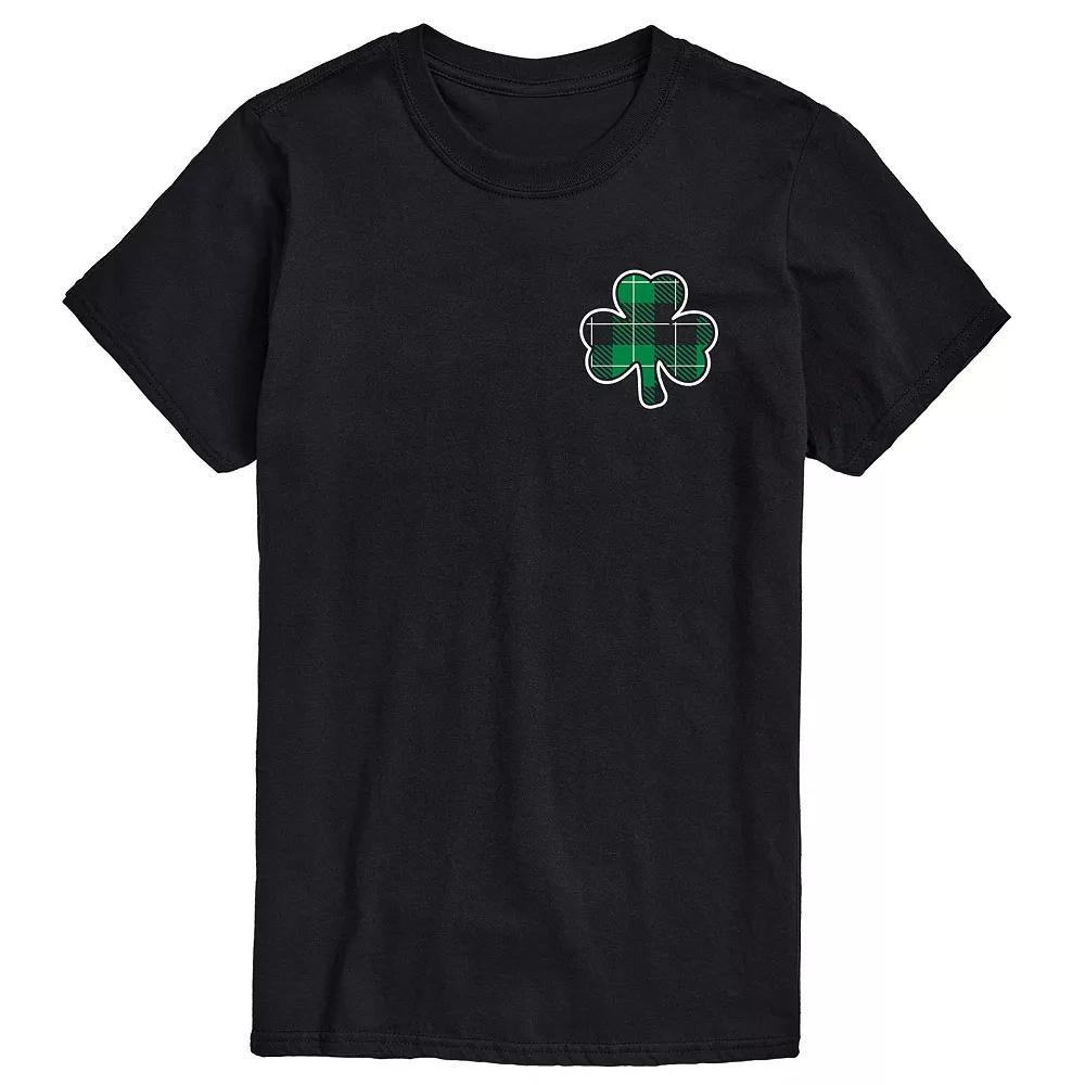Big & Tall Plaid Shamrock Tee, Mens Product Image