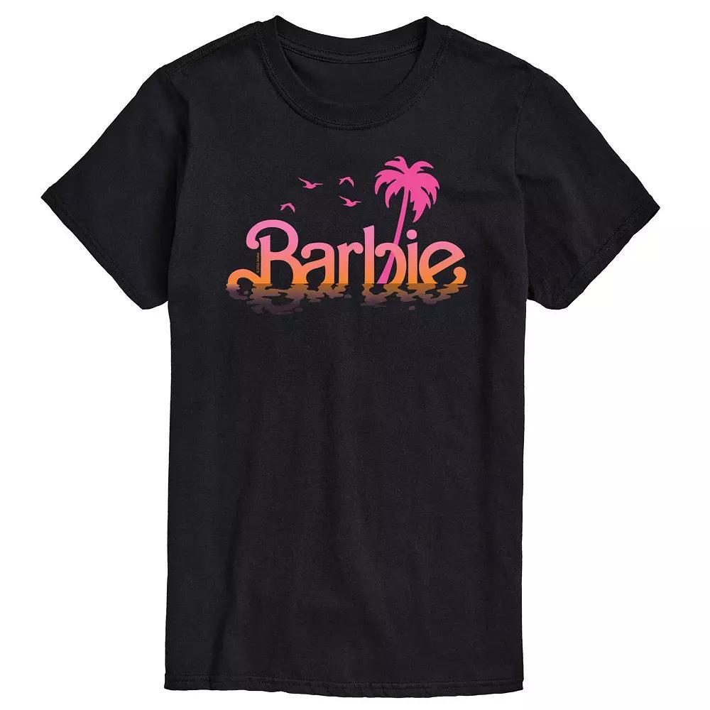 Big & Tall Barbie Logo Water Reflection Graphic Tee, Mens Blue Product Image