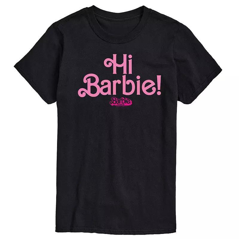 Big & Tall Barbie The Movie Hi Barbie Graphic Tee, Mens Blue Product Image
