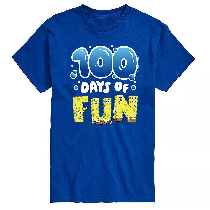 Mens SpongeBob SquarePants 100 Days Of Fun Graphic Tee Product Image