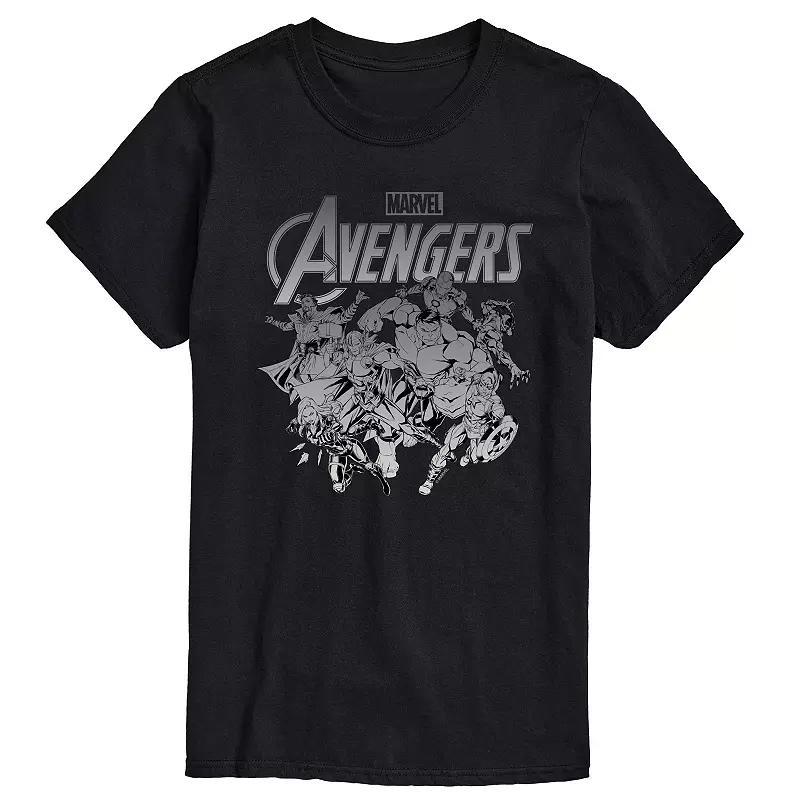 Big & Tall Marvel Avengers Group Logo Graphic Tee, Mens Product Image