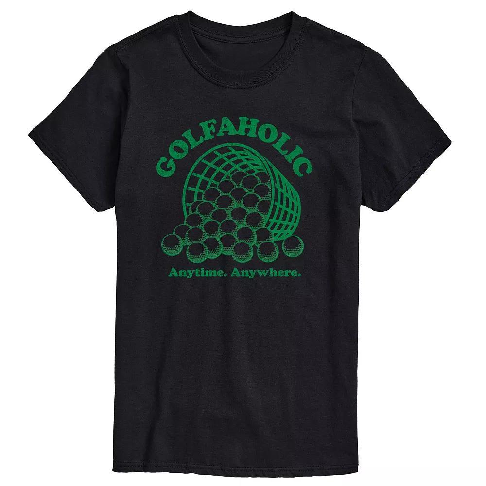 Men's Golfaholic Graphic Tee, Size: XS, Black Product Image