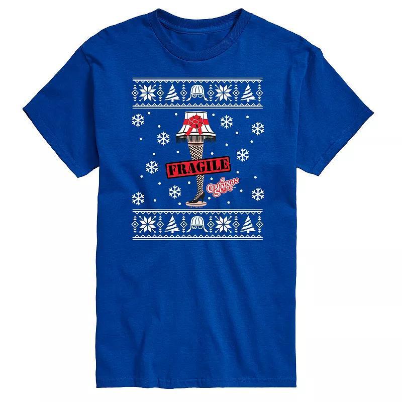 Big & Tall A Christmas Story Fragile Christmas Leg, Men's, Size: Large Tall, Royal Blue Product Image