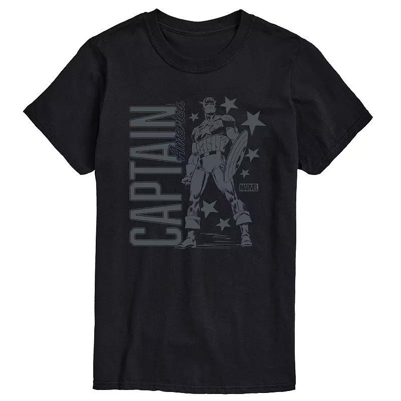 Mens Marvel Captain America Monochrome Graphic Tee Product Image