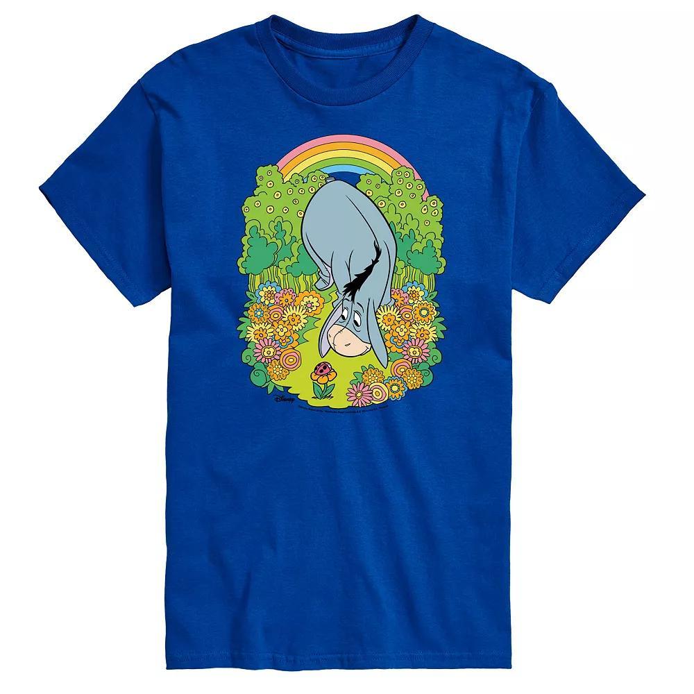 Disneys Winnie the Pooh Big & Tall Eeyore Rainbow Graphic Tee, Mens Product Image