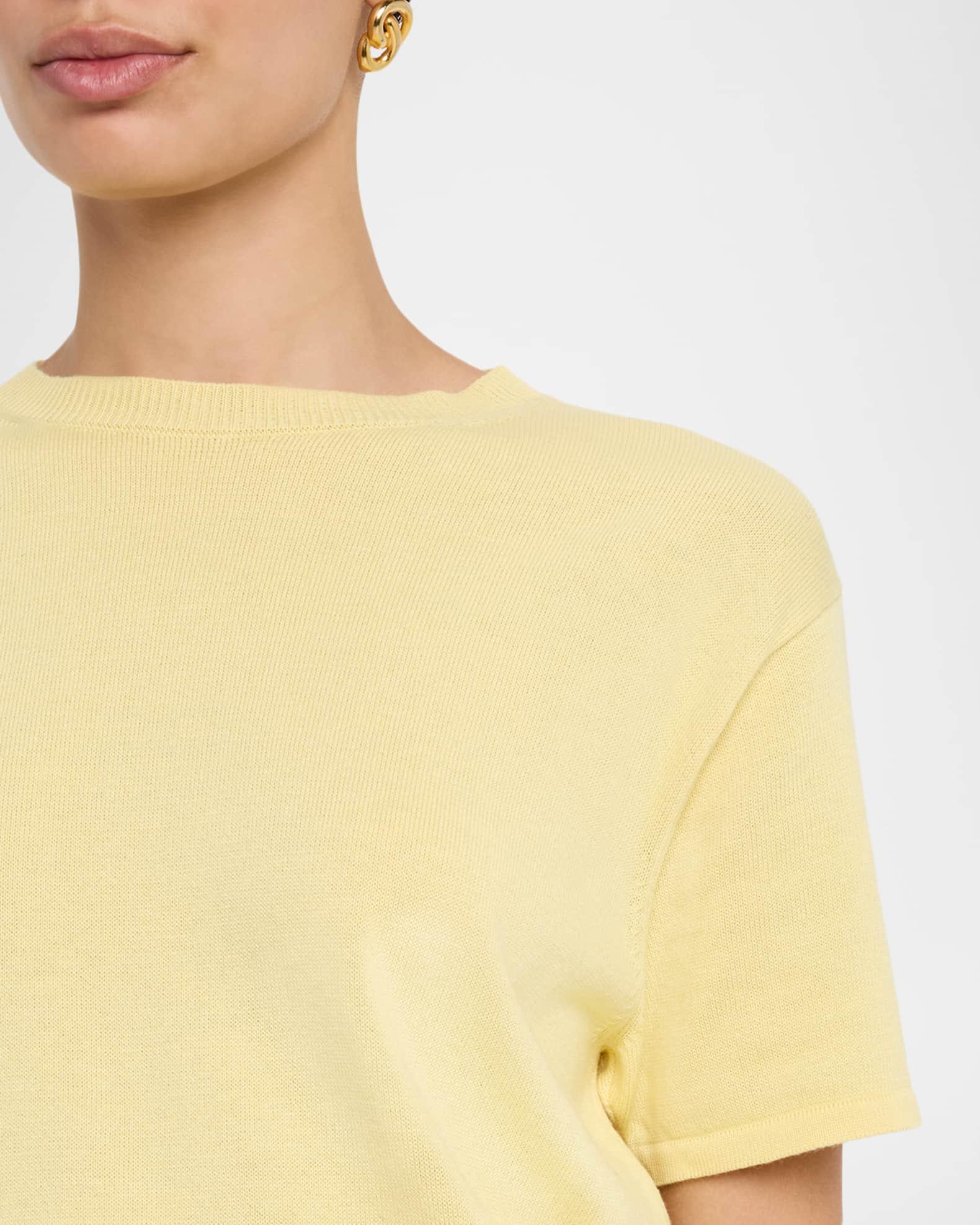 Short-Sleeve Cashmere Crewneck Sweater Product Image