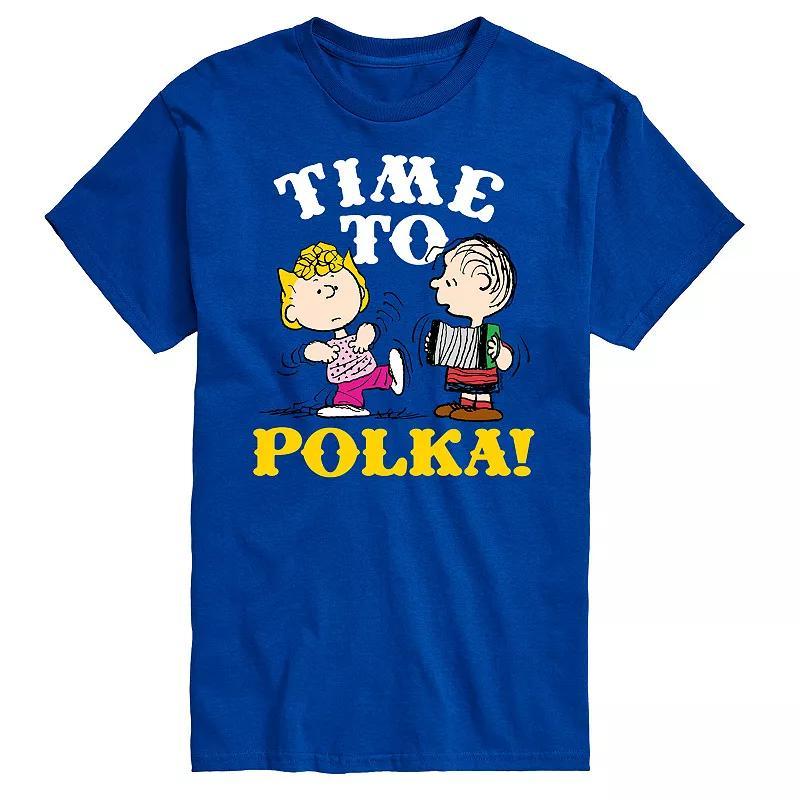 Big & Tall Peanuts Time To Polka Graphic Tee, Mens Blue Product Image