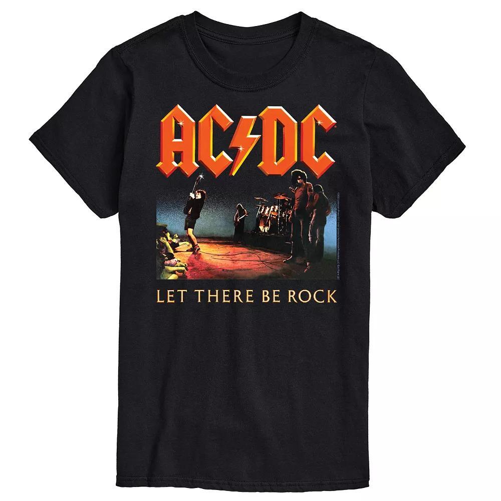 Big & Tall ACDC Let There Be Rock Tee, Men's, Size: Large Tall, Black Product Image