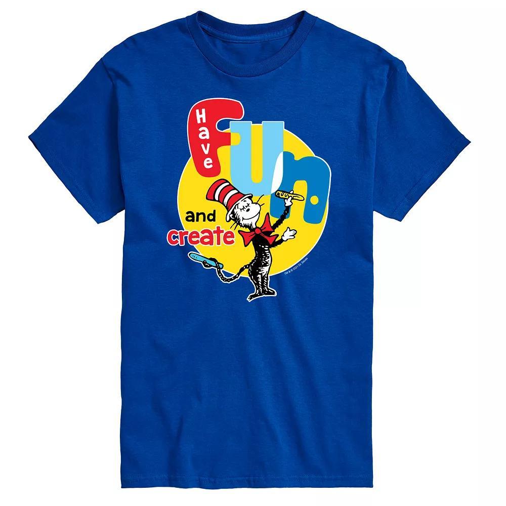 Big & Tall Dr Seuss Have Fun Create, Mens Grey Product Image
