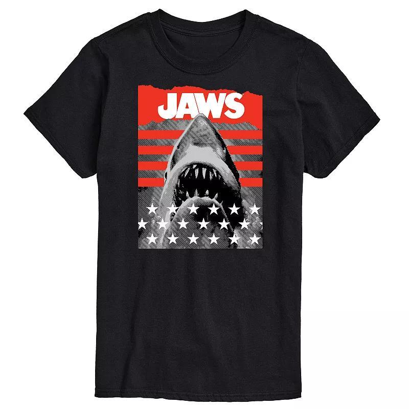 Big & Tall Jaws and Stripes Tee, Men's, Size: XL Tall, Black Product Image