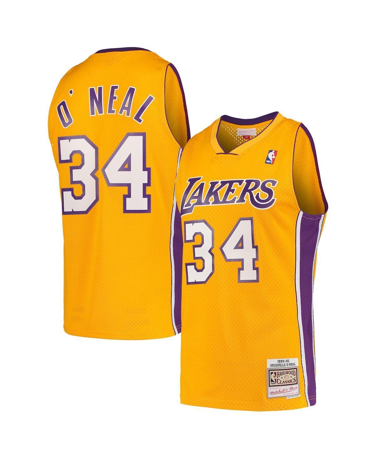 Mens Mitchell & Ness Magic Johnson Los Angeles Lakers Hardwood Classics Swingman Jersey Product Image