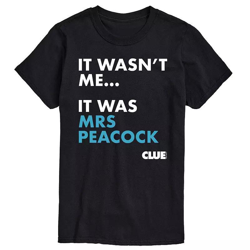 Big & Tall Clue It Was Mrs Peacock Graphic Tee, Mens Product Image