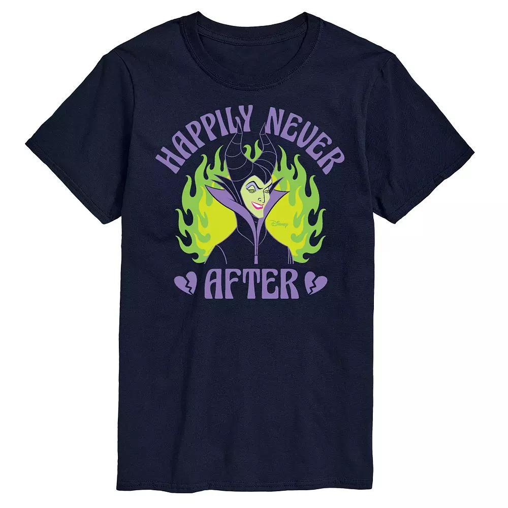 Disney Villains Sleeping Beauty Maleficent Mens Happily Never After Graphic Tee Blue Product Image
