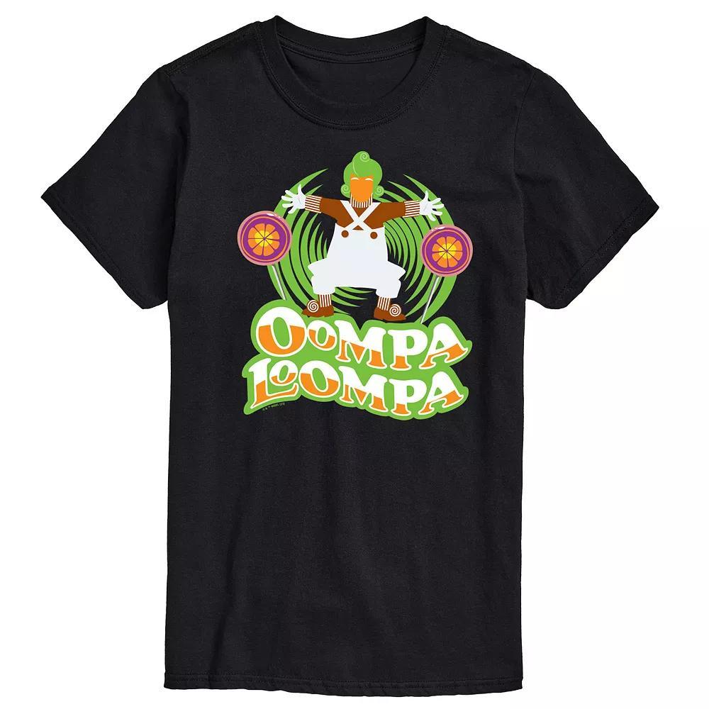 Men's Willy Wonka Oompa Loompa Graphic Tee, Size: Small, Black Product Image