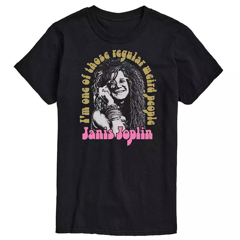 Mens Janis Joplin Weird People Tee Blue Product Image
