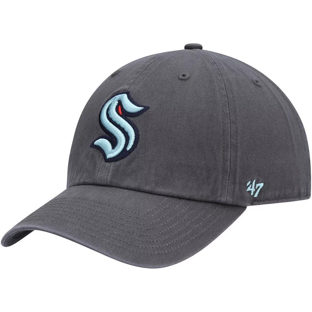 Men's '47 Charcoal Seattle Kraken Clean Up Adjustable Hat, Krk Charco Product Image