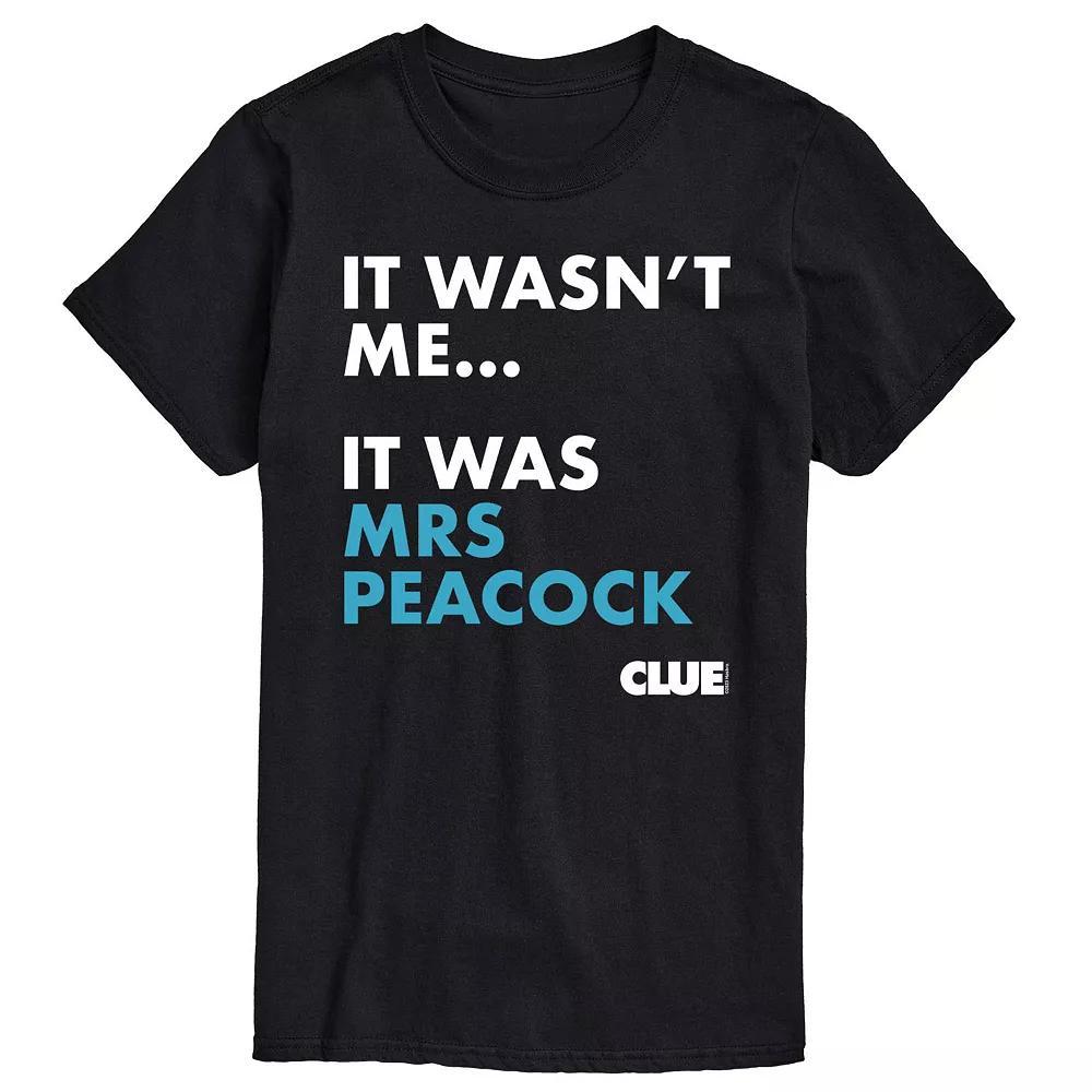Big & Tall Clue It Was Mrs Peacock Graphic Tee, Mens Product Image