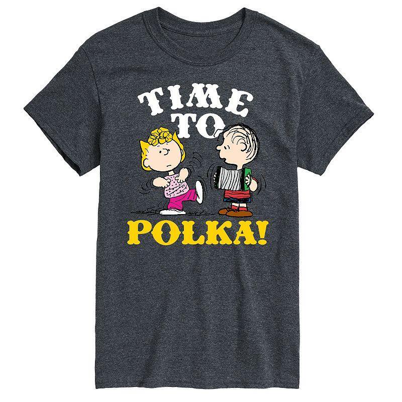 Big & Tall Peanuts Time To Polka Graphic Tee, Mens Blue Product Image