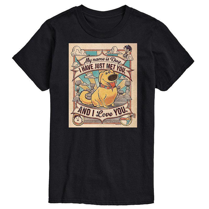 Disney / Pixar's UP Big & Tall Name Is Dug Graphic Tee, Men's, Size: XXL Tall, White Product Image