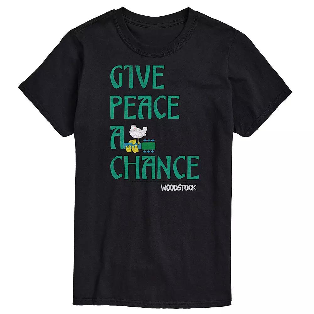 Mens Woodstock Give Peace A Chance Graphic Tee Product Image