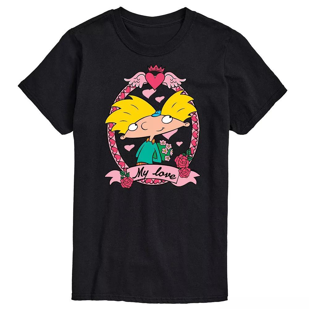 Big & Tall Hey Arnold! My Love Arnold Portrait Graphic Tee, Mens Product Image