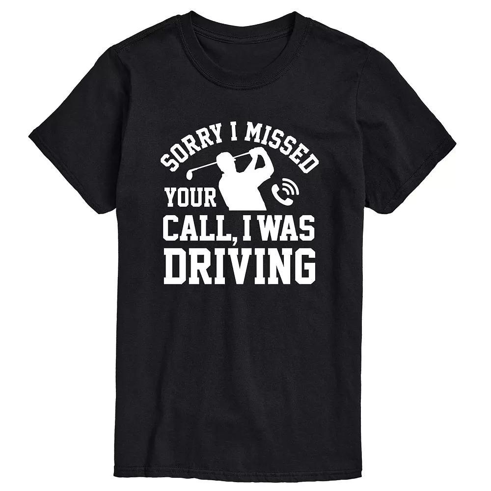 Men's Sorry Missed Call Driving Golf Graphic Tee, Size: Small, Green Product Image
