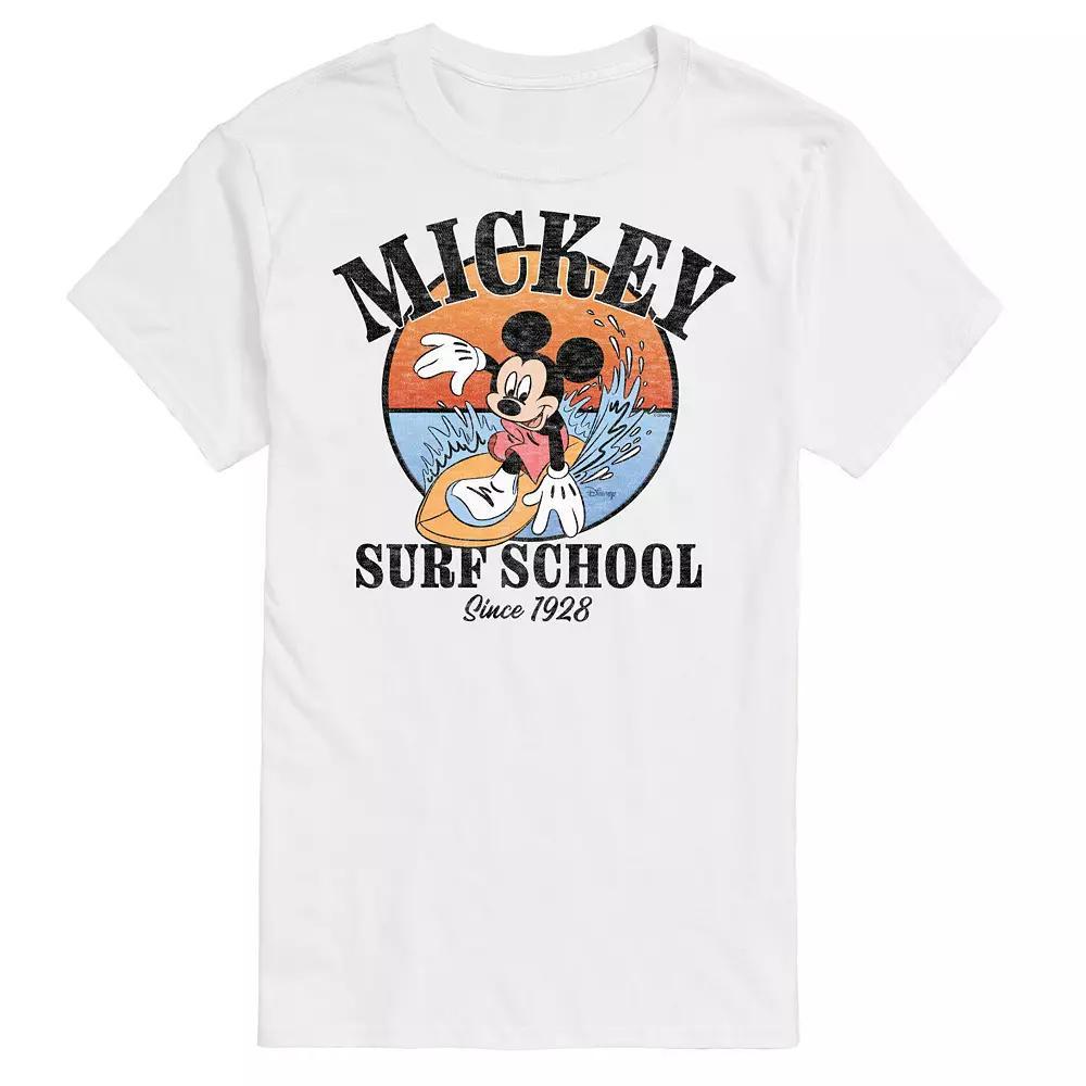 Disneys Mickey Mouse Big & Tall Surf School Graphic Tee, Mens Product Image