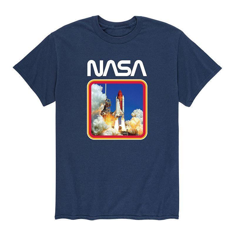 Big & Tall NASA Retro Shuttle Launch Tee, Mens Blue Product Image