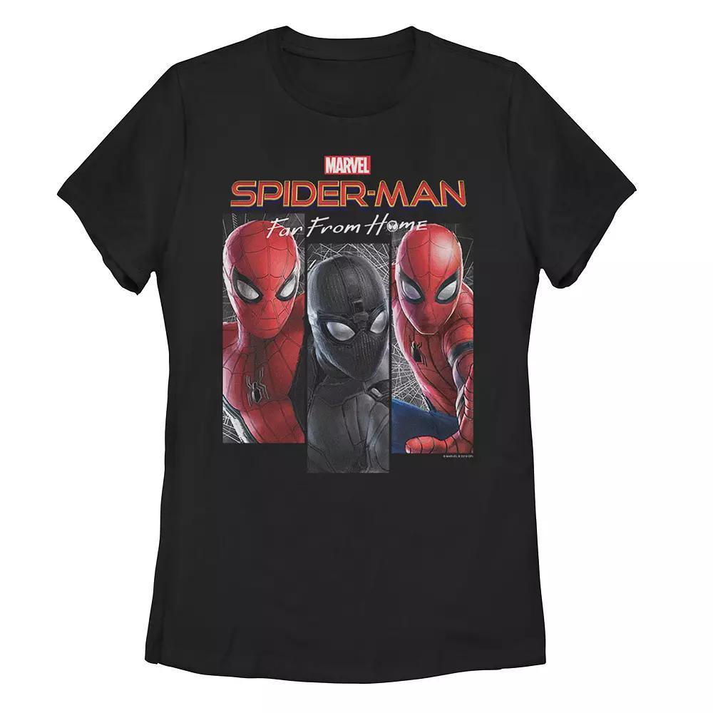 Juniors' Marvel Spider-Man Far From Home Panels Tee, Girl's, Size: Medium, Black Product Image