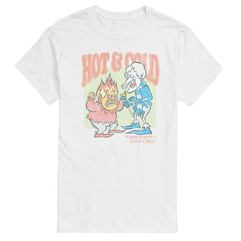 Men's Year Without Santa Claus Hot And Cold Graphic Tee, Size: XL, White Product Image