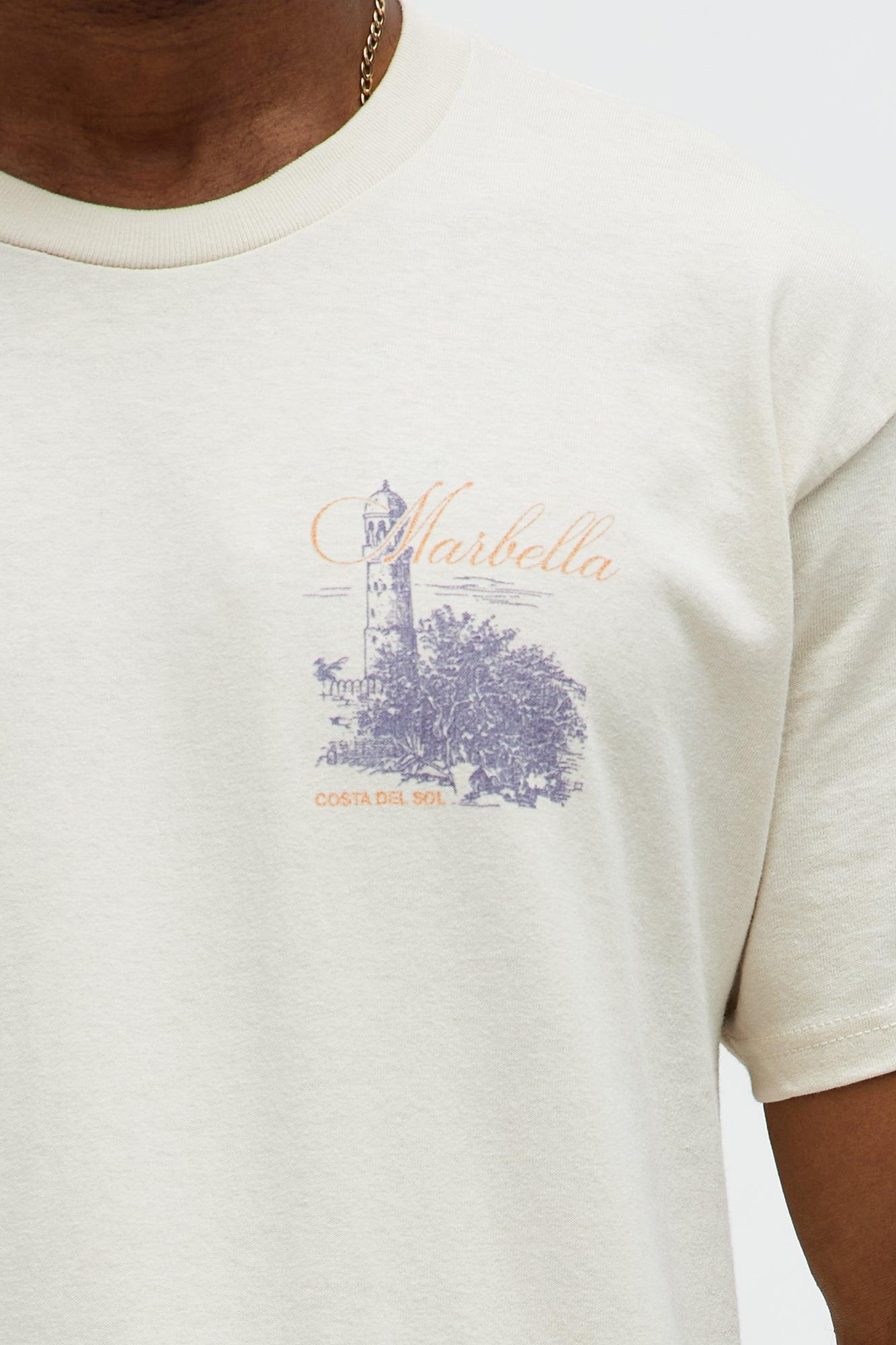 Marbella Spain Short Sleeve Tee - Cream Product Image