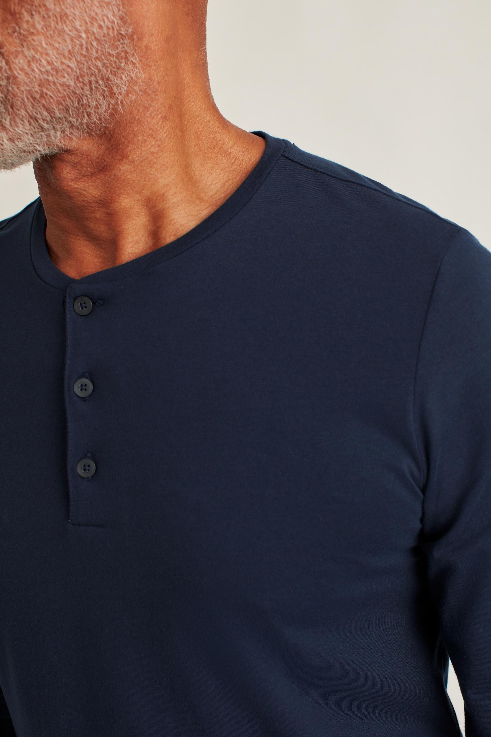 Pima Performance Long Sleeve Henley Product Image