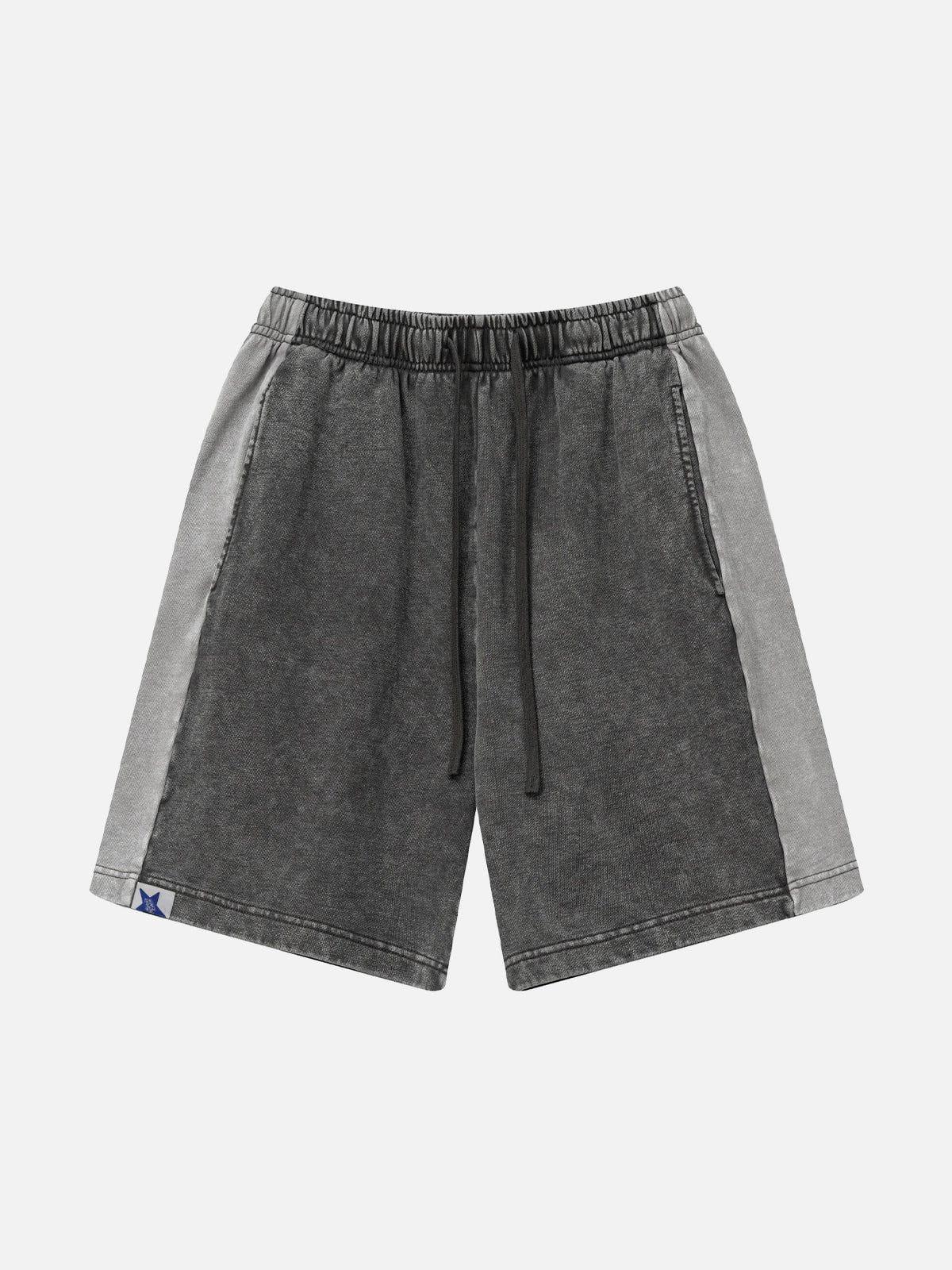Aelfric Eden Color Blocking Washed Shorts Product Image