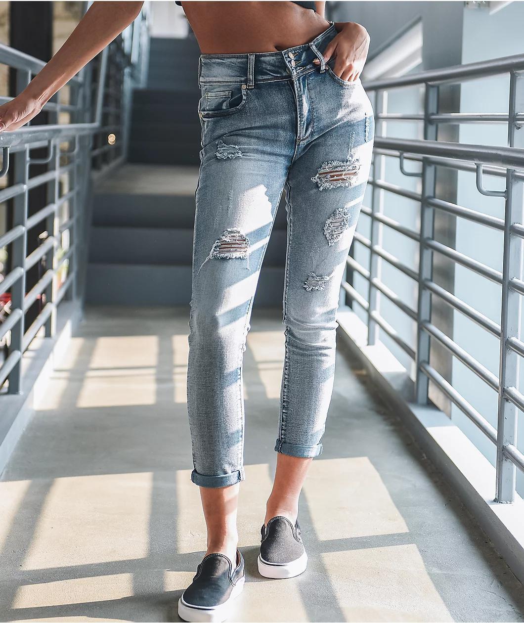 Thrill Jeans High Rise Indigo Skinny Jeans Product Image