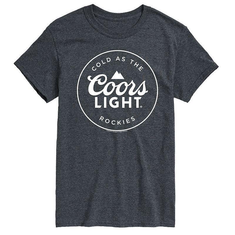 Mens Coors Light Logo Badge Graphic Tee Grey Green Product Image