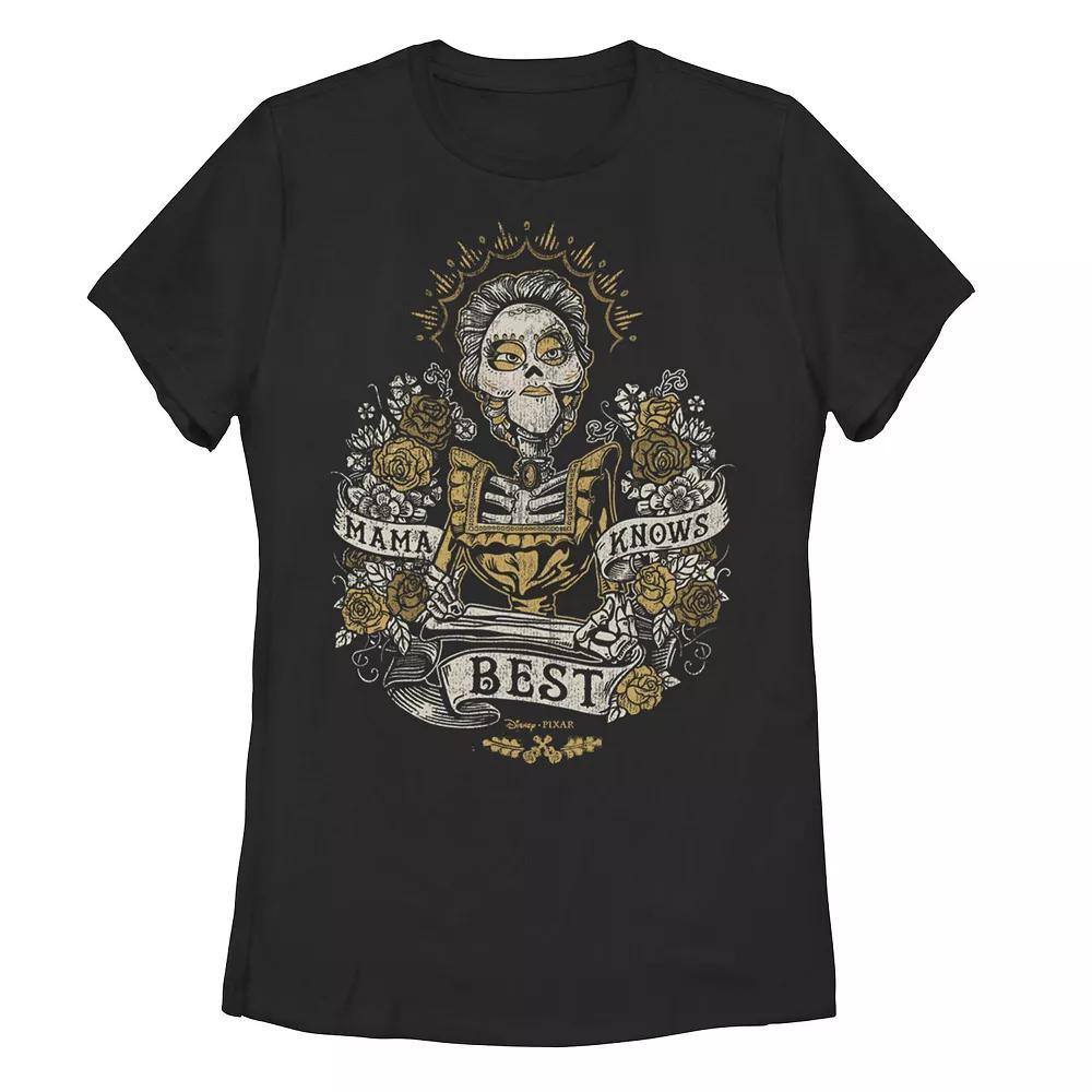 Disney / Pixar's Coco Juniors' Mama Knows Best Colored Tee, Women's, Size: XXL, Black Product Image