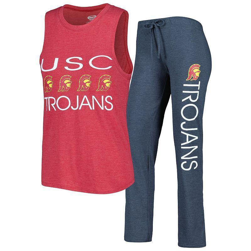 Women's Concepts Sport Charcoal/Cardinal USC Trojans Tank Top & Pants Sleep Set, Size: Large Product Image
