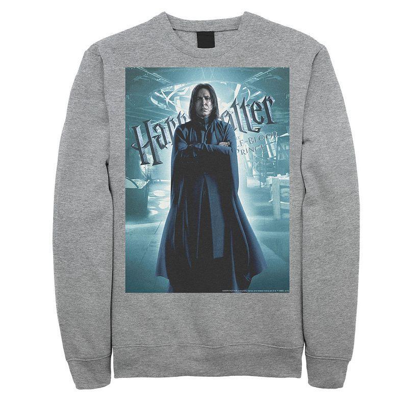 Men's Harry Potter Half-Blood Prince Snape Character Poster Fleece Graphic Pullover, Size: XL, Blue Product Image