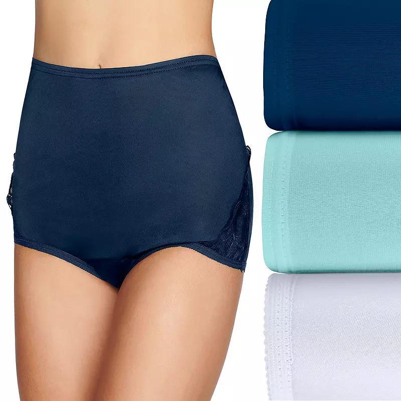 Women's Vanity Fair Lingerie® Perfectly Yours 3-Pack Noveau Brief Panty Set 13011, Size: 5, Ghost Blue Asst Product Image