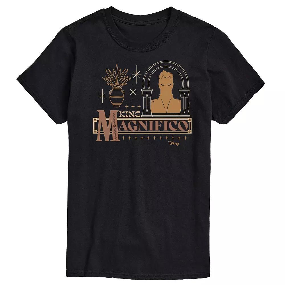 Disneys Wish Big & Tall King Magnifico Badge Graphic Tee, Mens Product Image