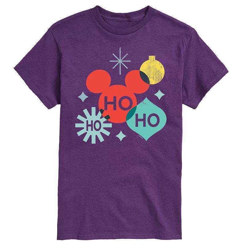 Disney's Big & Tall Holiday Ho Ho Ho Shapes Graphic Tee, Men's, Size: XXL Tall, Black Product Image