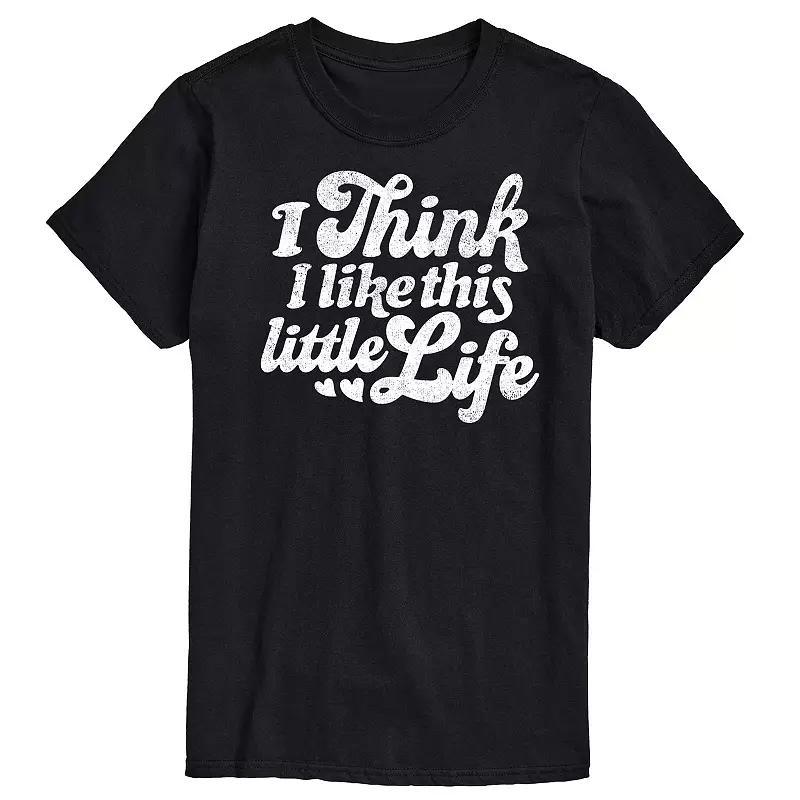 Men's I Think I Like This Little Life Graphic Tee, Size: Small, Grey Green Product Image