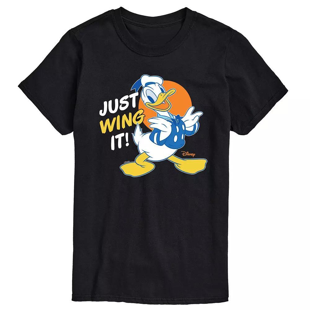 Disneys Donald Duck Big & Tall Just Wing It Graphic Tee, Mens Product Image