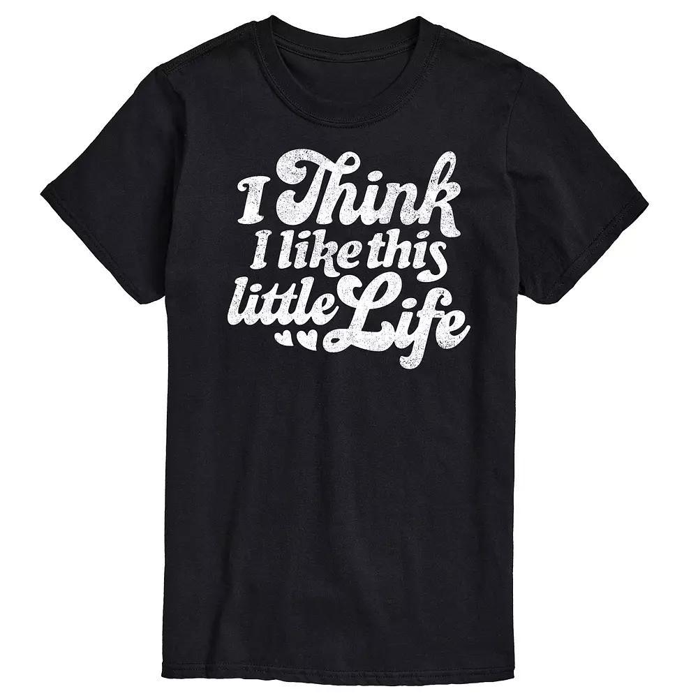 Men's I Think I Like This Little Life Graphic Tee, Size: Small, Grey Green Product Image