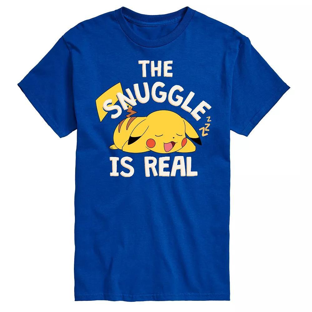Men's Pokemon The Snuggle Pikachu Tee, Size: Medium, Athletic Grey Gray Product Image