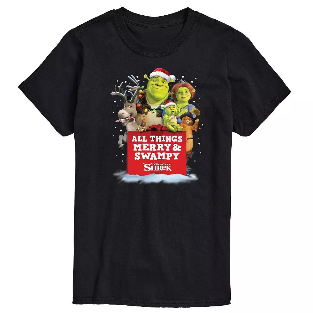 Mens Shrek All Things Merry And Swampy Graphic Tee Product Image
