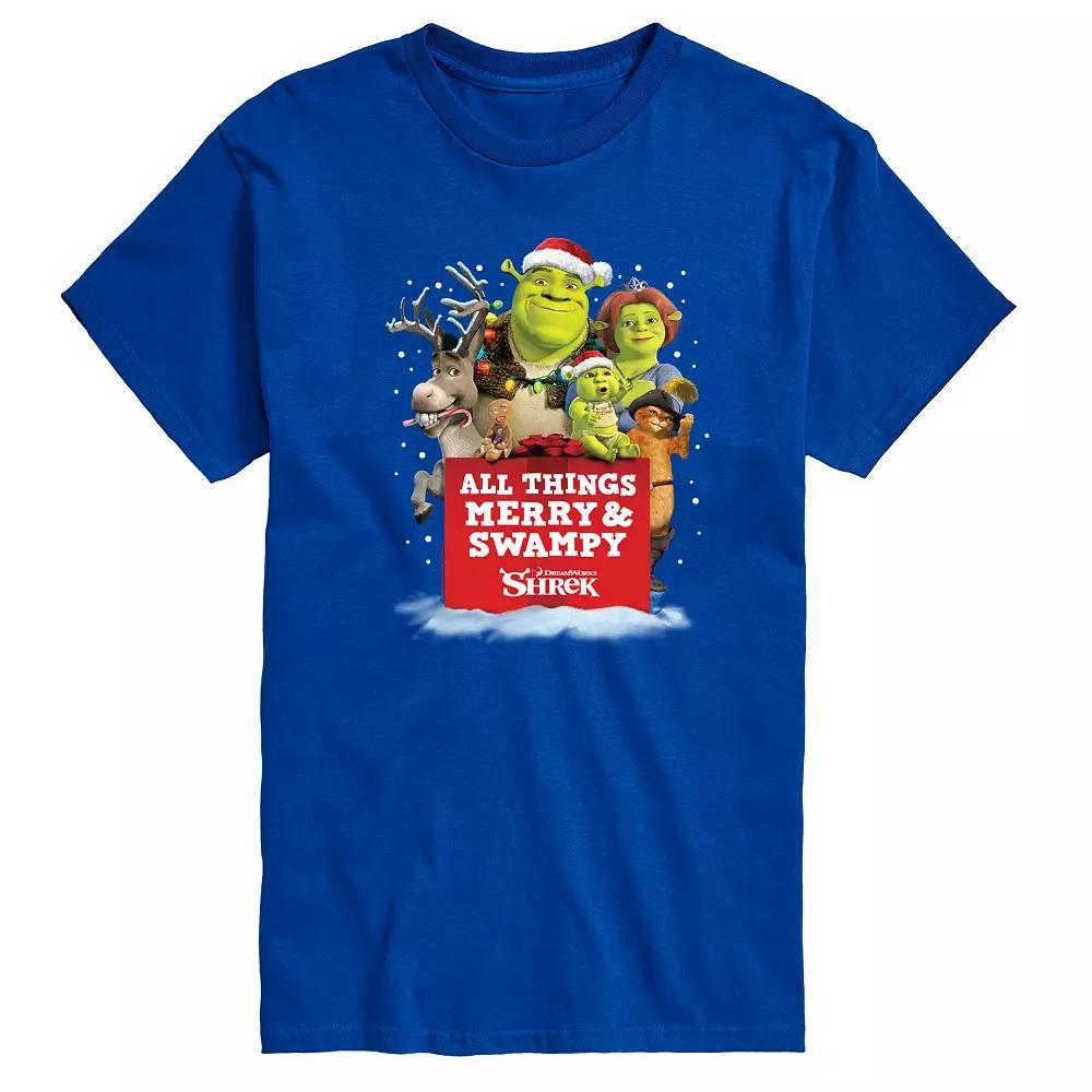 Mens Shrek All Things Merry And Swampy Graphic Tee Product Image