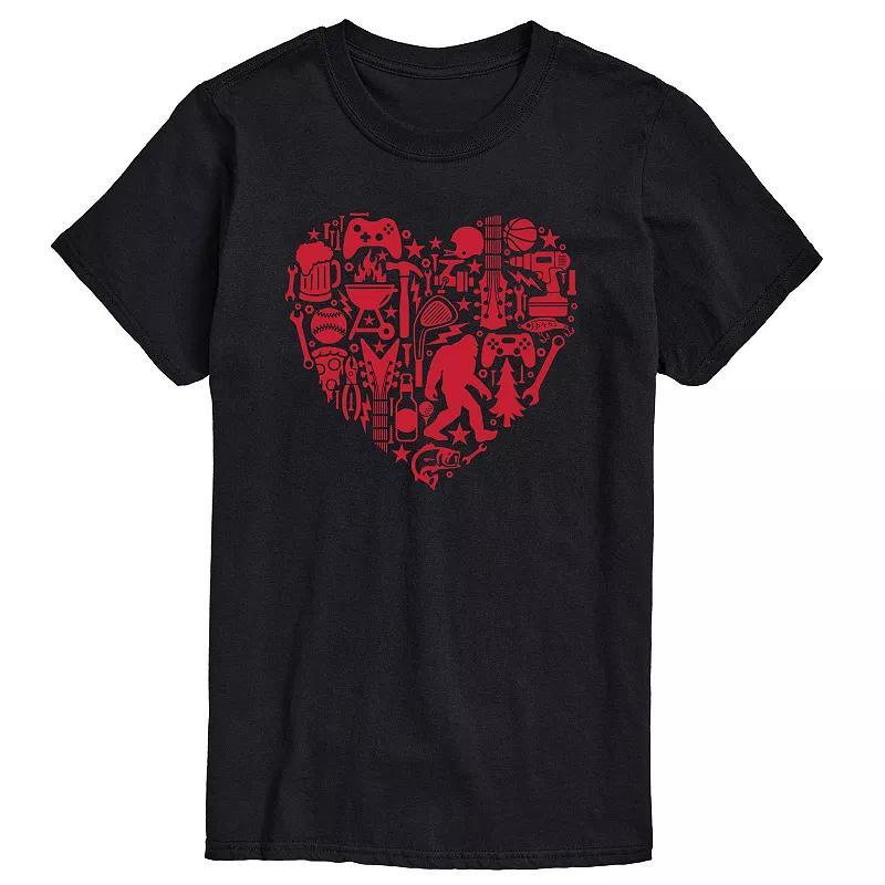 Mens Dad Favorite Things Heart Graphic Tee Product Image