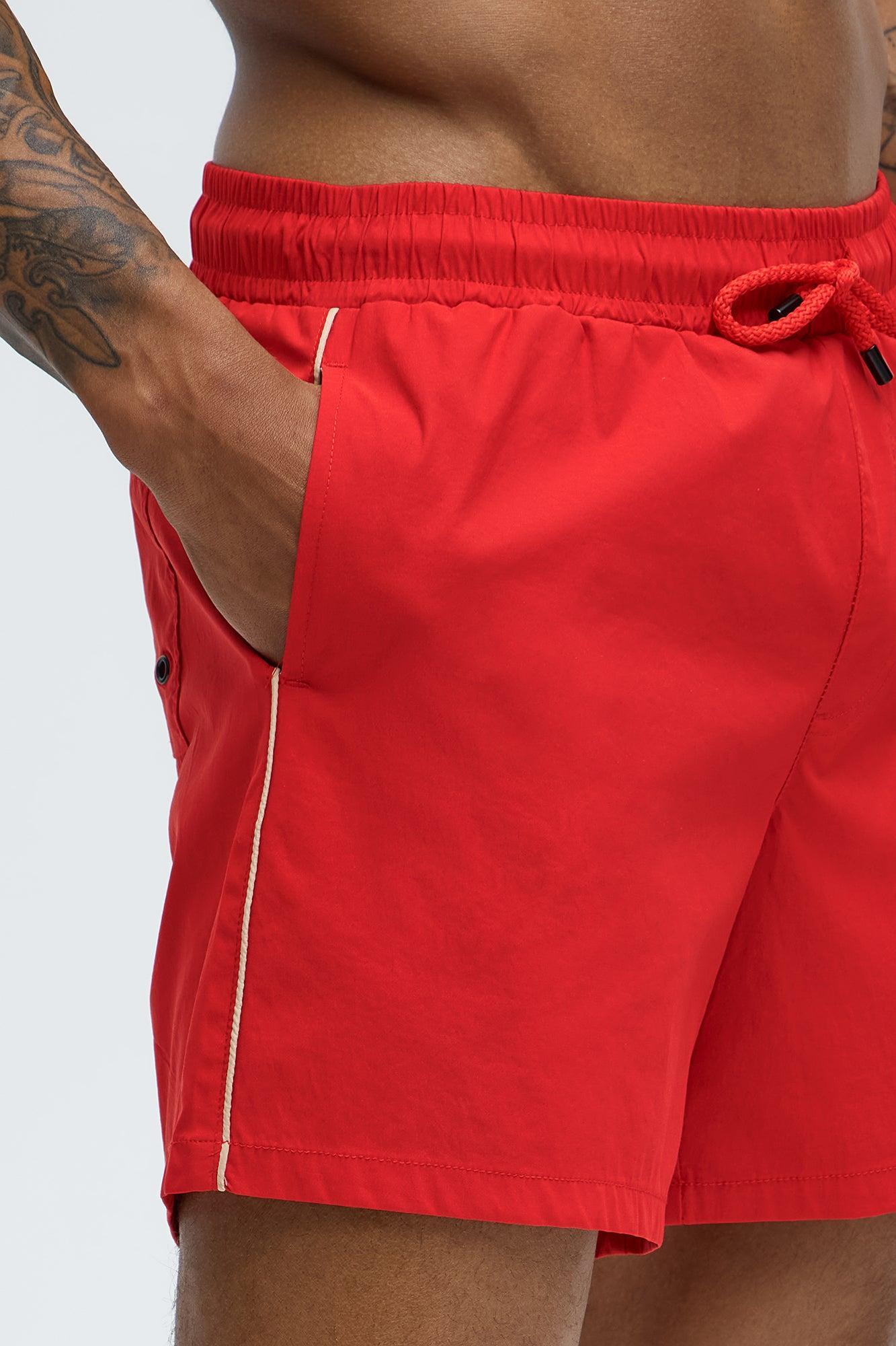 Track Flex Swim Trunk Mid - Red Product Image