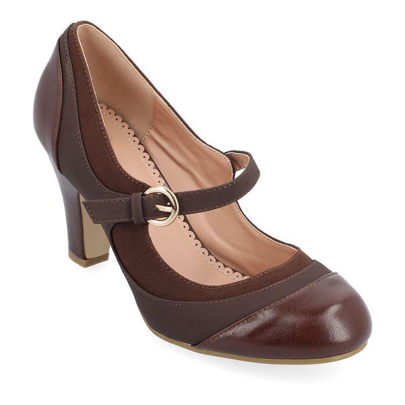 Journee Siri Women's Mary Jane Heels, Size: 6, Red Product Image